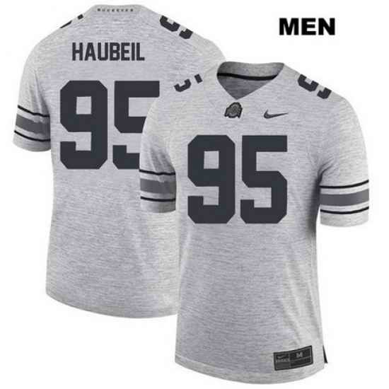 Blake Haubeil Ohio State Buckeyes Authentic Mens Stitched  95 Nike Gray College Football Jersey Jersey